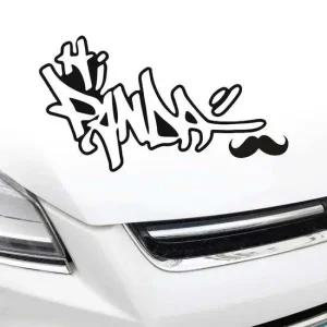 포인트 수염레터링 차량용스티커 초보운전