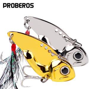 PROBEROS 1pc 스피너 낚시 미끼 7g 11g 금속 VIB Wobblers 스팽글 스푼 인공 미끼 배스 파이크 Spinnerbait