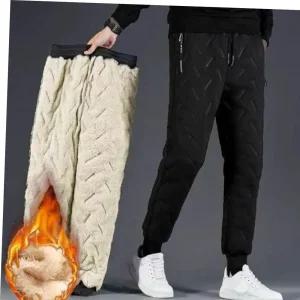 여자기모일자바지 남녀공용 겨울 아이템 허리밴딩 야외 양털 기모 바지