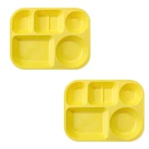 로흐야 식판 멜라민 어린이 식당 801 연노랑 2P