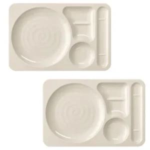 로흐야 식판 학교 어린이집 급식판 720 연베이지 2P