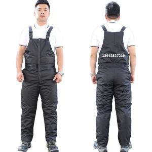 멜빵방한복 겨울 우주복 멜빵 기모 방한바지 서스펜더 방한복 슈트 패딩