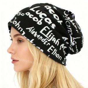 레터 디자인 남녀 공용 모자 성인 가을 겨울 소녀 청소년 얇은 소년 여성용 항암 치료 탈모 M91501