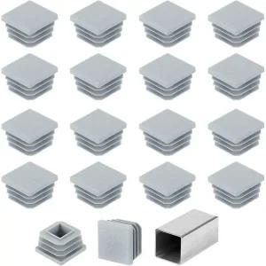 uxcell 마감캡 나사 배관 마구리 1인치 25mm 사각 튜빙 엔드 캡 32개 플라스틱 구멍 플러그 삽입 금속 기둥