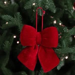 리본장식 크리스마스 벨벳 리본 레드 걸이 인기 필수템 트리 소품 오너먼트 꾸미기 통통 장식