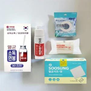 포비돈 스틱 스왑 일회용 알콜 멸균 면봉 가정용 구급함 창상 50개입 3세트