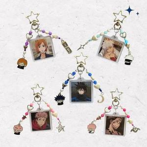 애니 주술회전 감성 비즈 키링 캐릭터 포토 키체인