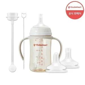 더블하트 3세대 젖병 이유실감세트 빨대꼭지 추빨대 브러시세트 핸들 (젖병미포함)구성품 상세확인必