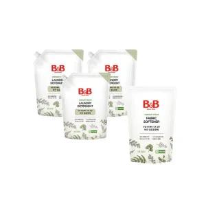 비앤비 비건 섬유세제 1500ml 리필형 3입 _비건 섬유유연제 800ml 증정