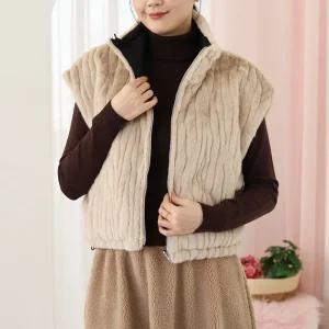 페이크 퍼 리버시블 조끼 / 양면 레이어드 데일리 TVT108