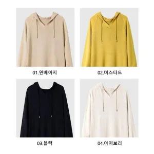 [하프클럽/]우아한 후디 뜨개탑 미니드레스 데일리룩 겹쳐입기 스타일링가