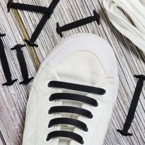 신발끈 운동화끈 블랙 실리콘 무매듭 (49ClT)