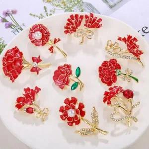 [골드스마일]카네이션브로치 카네이션뱃지 꽃 어버이날 스승의날 코사지