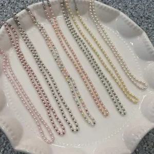 [골드스마일]핵진주 인기 써지컬 비즈 목걸이 감성 심플 포인트 플