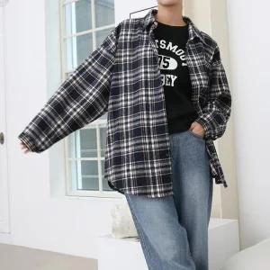 빅사이즈 510 데일리체크패턴카라셔츠 DLYQ205