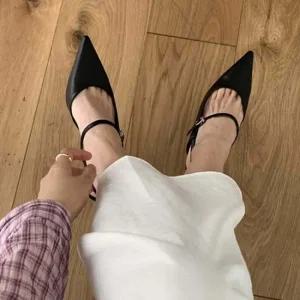 인기상품 데이트 룩 모임 스트랩 구두 여성 스틸레토 힐 코디 [WFJJHHE_251116]