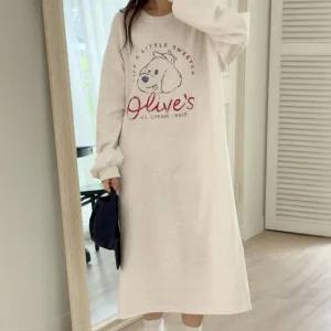 빅사이즈 509 모자강아지쭈리원피스 DSEV379