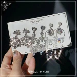 [골드스마일]은침 멜로디 귀걸이 세트 귀찌 3종