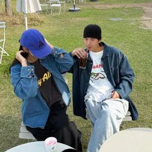 [하프클럽/]여자 오버핏 셔켓 청남방 힙커버 데일리룩 남자 셔츠