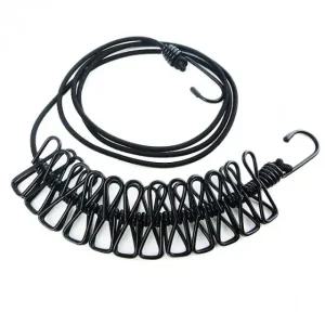 휴대용 캠핑 빨래집게 건조끈 줄걸이 로프 (WFKMVJE)