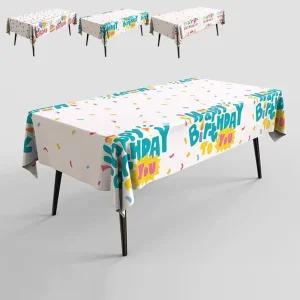 (무료배송) 생일 파티 테이블보1+1 식탁보 일회용 장식소품
