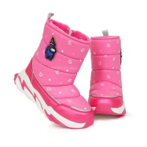 (무료배송) 어몽어스 쿠잉 방한 부츠 캐릭터 여아동 패딩 털신발