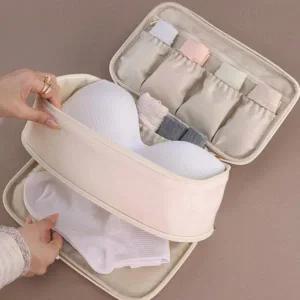 [하프클럽/]휴대용 여행용 칸막이 3단 이너웨어 속옷 생리대 파우치