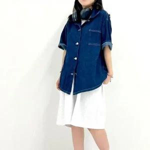 [하프클럽/]티엠포 블루진 캐주얼셔츠 컴포트 하프티 남방여름철 데님남방