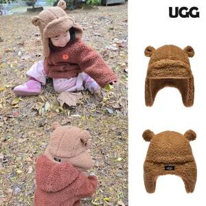UGG 키즈 테디베어 플러프 트래퍼 아동 겨울 방한 곰돌이 털모자 101500-CHE