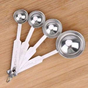 스텐 계량스푼 베이킹 파우더 액체 계량 수저 4종