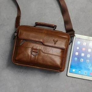 블루마운트 7627 소가죽 크로스백 캐주얼 남자가방 (WFFKUQO)