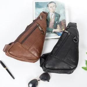 블루마운트 11213 남성 가죽 슬링백 크로스백 (WFFKUQJ)