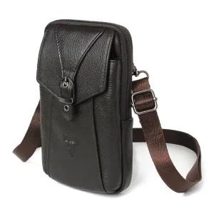 블루마운트 118-5B 소가죽 미니 크로스백 핸드폰가방 (WFFKUQX)