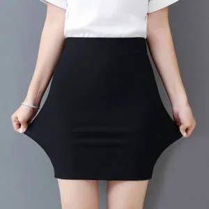 [하프클럽/]스키니핏우먼 순면 미니스커트 H라인 3부 심플 수트 미니스커트