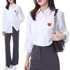 [명품] 레드하트와펜패치 여성 베이직 셔츠 화이트AX B002 051 2