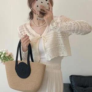 [하프클럽/셀러허브_여성트랜드패션]Rly 뜨개볼레로 볼레로 휴양지룩 에어