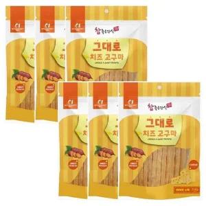 [골드스마일]강아지 그대로 스틱 치즈고구마 연어 250g 6P 간식