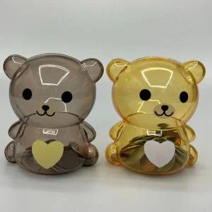 돼지저금통 곰돌이 투명 저금통 소형