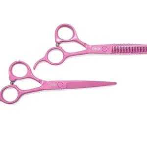 [콩심팥심]컬러 미용 가위 핑크 케이스 반려동물 헤어 손질 도구