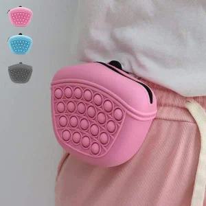 [골드스마일]애견 외출 실리콘 간식 주머니 사료가방 훈련 트릿백 허리백