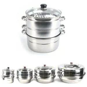 찜통 스텐 2단 만두찜솥 만두찜기 세트 1호 채반 23.5cm 찜기