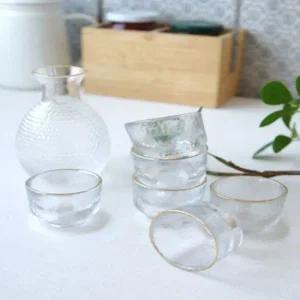 소주병 사케병 사케잔 골드링 6P세트 소주잔 술잔 다기