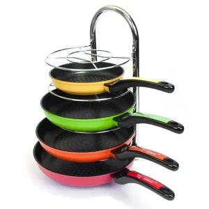 후라이팬 정리대 5단 크롬도금