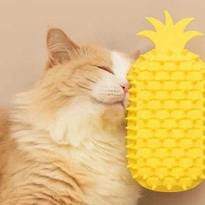 [골드스마일]고양이 털 관리 브러쉬 파인애플 셀프그루밍 코너 부착형 미용