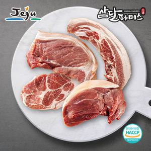 [삼달파머스]제주 흑돼지 냉장 세트 2호(오겹살500g+목살500g+전지500g+후지500g)/스킨포장