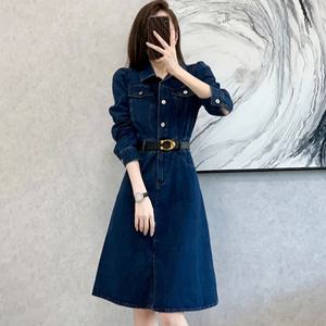 [드레스허그]미엘 하이앤 미디엄 데님 원피스