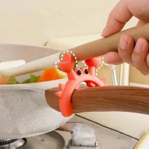 앙증맞은 꽃게 실리콘 후라이팬 냄비 국자 뒤집게 조리도구 받침대