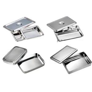 병원 의료용 스텐 사각 3칸 소독통 드레싱캔 의원 간호용품