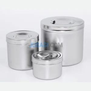 병원 의료용 스텐 둥근 소독캔 알콜솜통 75X55/ 1호 보관함 밧드캔