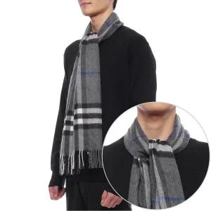 [버버리] 25FW 남성 체크 캐시미어 머플러 (8112642 MARLBOROUGH GREY M 25F)